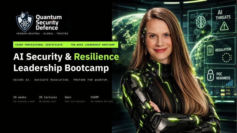 AI Security and Resilience Leadership Bootcamp brochure cover
