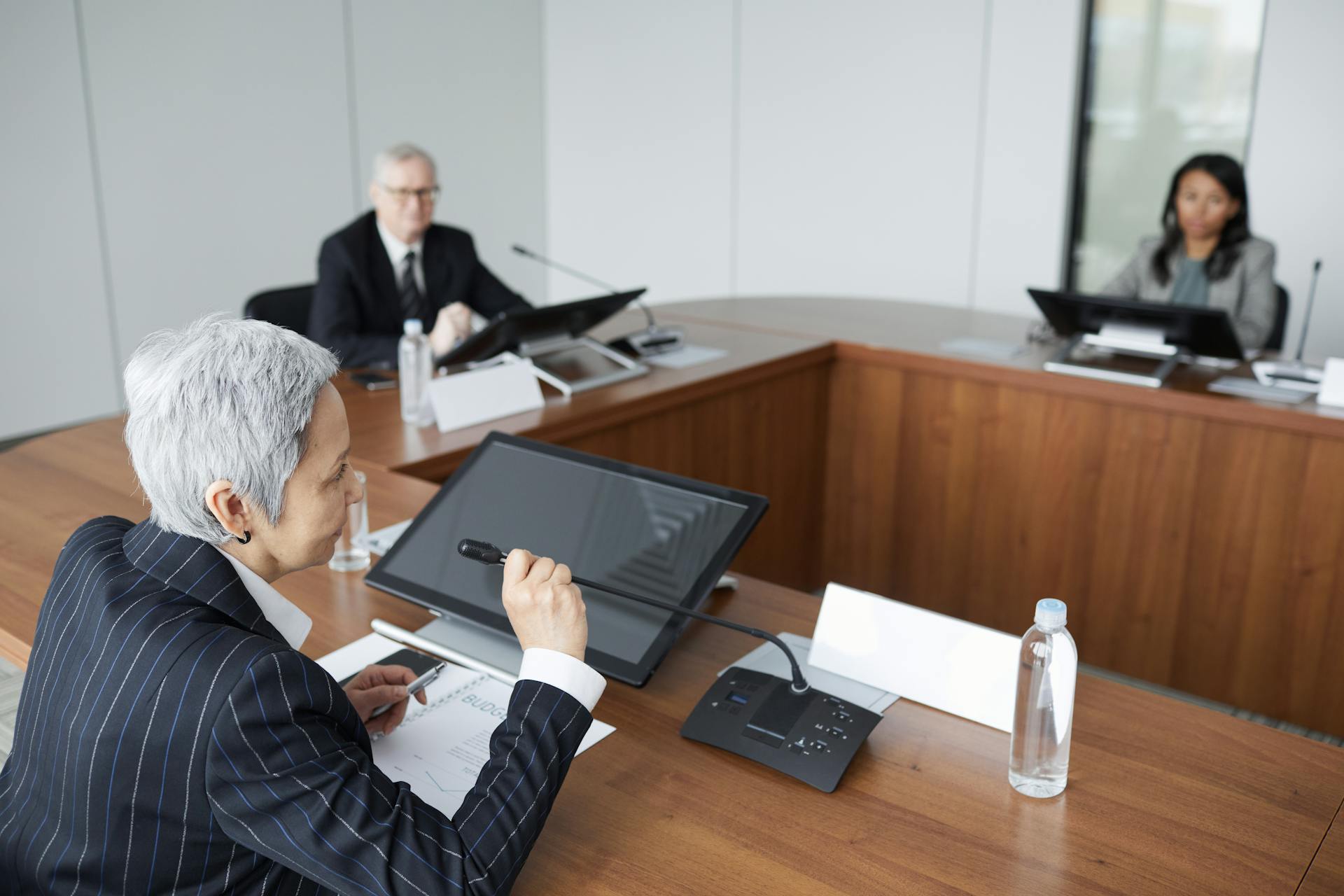 Board meeting setting representing quantum security risk governance and CISO briefing