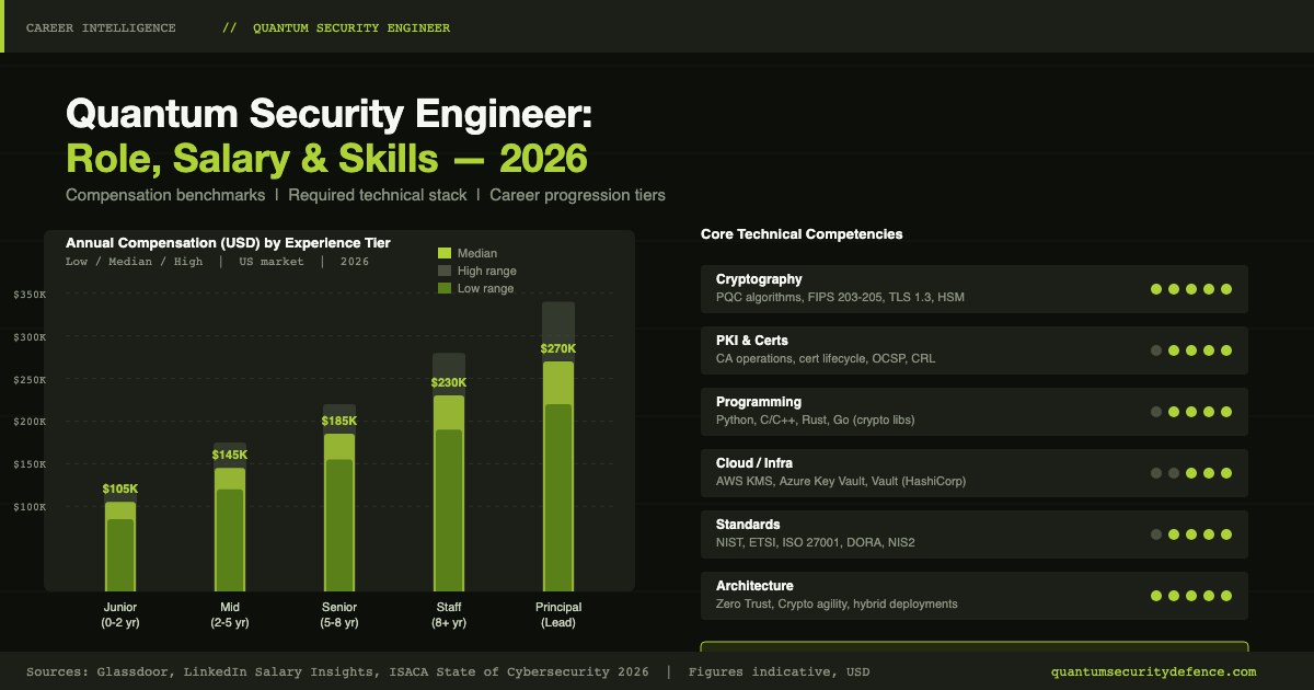 Quantum Security Engineer: Role, Salary, and Skills in 2026