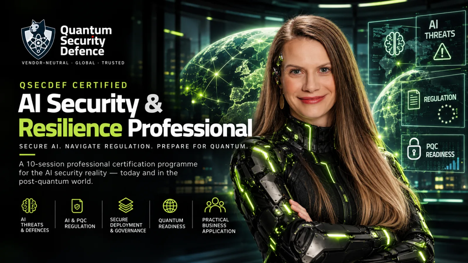 QSECDEF Certified AI Security and Resilience Professional: secure AI, navigate regulation, prepare for quantum